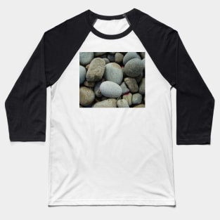 Blue and grey beach pebbles Baseball T-Shirt